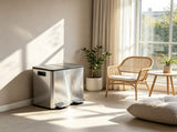 2 x 5 Gallon Stainless Steel Trash Can, Soft-Close Lid with Stay-Open Mode, Foot Pedal & Inner 99091147