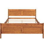 ZUN Queen Size Wood Platform Bed with Headboard and Wooden Slat Support 18391919