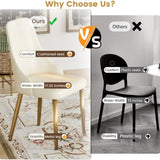 Modern PU sponge-filled dining chair, solid wood metal legs, suitable for restaurants, living rooms W1535119452