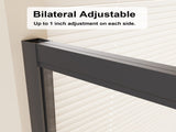 44-48.in W x 72.in H Pivot Shower Door, 1/4 inch Thick Clear Tempered Glass Swing Shower Door with W3048P469340