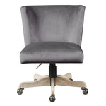 ZUN Grey Swivel Office Chair with Casters B062P209201