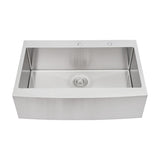 ZUN 33x22x10"Farmhouse Apron Single Bowl Stainless Steel Kitchen Sink W2898P228903