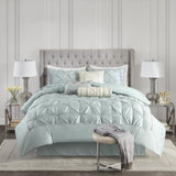 7 Piece Tufted Comforter Set Seafoam Queen B03597126