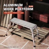 Aluminum Work Platform Large Size Step Stool Folding Portable Work Bench 40" Width Telescopic Feet W2529P185532