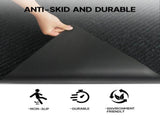 1PC Dark Gray PVC Composite Commercial Entrance Mat, 90x180x0.7cm, Extra-Long Heavy-Duty Floor 54887003