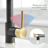 Commercial Kitchen Faucet with Pull Down Sprayer, Single Handle Single Lever Kitchen Sink Faucet W1932P155963