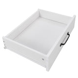 K&K Kitchen Island with Trash Can Storage Cabinet, Kitchen Cart with Drop Leaf, Spice, Towel WF326381AAW