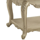 Antique White End Table with Bottom Shelf B062P209110