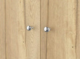 Multistorage Cabinet 71" H, Two Doors, Five Internal Shelves, Light Oak / Black B097132950