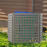3-Panel Outdoor Air Conditioner Fence Screen, Outside Wood Privacy Fence, 32" W x 38" H W2640P290523