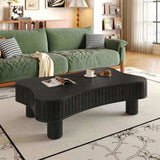 Lift Top Coffee Table for Living Room 42" - Fluted Panel Hidden Storage, Silent Hydraulic Lift, W1445P317474