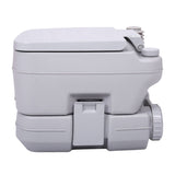 ZUN Lightweight Portable Toilet, 2.6 Gallon Flushable Camping Toilet, Sanitary Outdoor Travel Toilet for W2181P154818