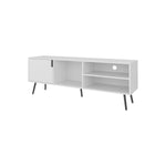 ZUN Mescal Tv Stand Multistorage with a Door and Open Storage, White B128P263710