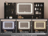 Pitted Particleboard With Triamine Coating, Tempered Glass Table Top, 5 Drawers, With Shelves, With 45527334