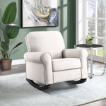 ZUN ACME Elvin Rocking Chair, Beige Fabric AC02184