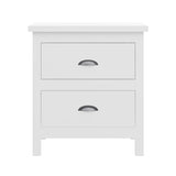 ZUN Versatile Solid Wood White Night Stand, Bedside Table, End Table, Desk with Drawers for Living Room, B03790057