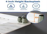 43 Inch Marble Vanity Top, Bathroom Vanity Top with Undermount Rectangular Middle Sink and 4" Height 18207057
