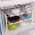 ZUN Classic Korean-style Stainless Steel Multi-functional Kitchen Sink Rack White 74252898