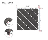 Plastic Interlocking Deck Tiles,44 Pack Patio Deck Tiles,12"x12" Square Waterproof Outdoor All W206P150115