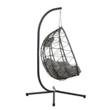 ZUN Egg Chair Stand Indoor Outdoor Swing Chair Patio Wicker Hanging Egg Chair Hanging Basket Chair W1703P163948