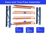 Garage shelves Heavy Duty - 4400 lbs garage storage 4 levels, adjustable metal shelving units and 57666355