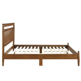 Transitional Design Eastern King Platform Bed Chestnut Finish Wood Frame Bedroom Furniture 1pc Bed B011P207876