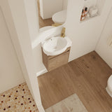 Soft Close Doors Bathroom Vanity With Sink,16 Inch For Small Bathroom W999125018