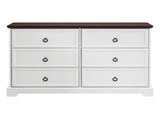 Modern Farmhouse 6-Drawer Chest of Drawers for Bedroom, Wooden Bedroom Drawer Dresser with 6 Storage 54948134