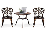 3 PCS Outdoor Bistro Set,Outdoor Patio Set, All-Weather Cast Aluminum Bistro Table Set for Backyard, 68244949