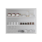 ZUN Wall Shelf 30" H, 3 Shelves, White B097P250901