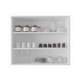 ZUN Wall Shelf 30" H, 3 Shelves, White B097P250901