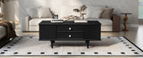 U-Can Modern Rectangle Coffee Table with Four Drawers, Two Side Hidden Storage Compartments, 47.2" N724P286418B