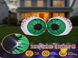 2 Packs Halloween Inflatables Large Set of Lighted Eyes Decoration, 3FT Blow Ups Green Eyes for 13264180