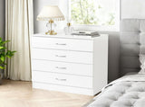 Modern Simple 4-Drawer Dresser White 02500867