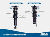 BFO Coilovers Shocks Springs Kit For INFINITI G37 Coupe / Sedan 08-13 RWD ONLY 44236785
