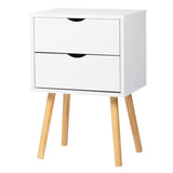 40*30*60cm Simple And Modern White Cabinet, Wood Color Legs, MDF Spray Paint, High Legs, Two 81927349