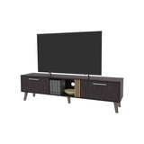 Dragon Tv Stand with 2 Doors and Open Storage, Wengue B128P263715