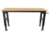 48 "Adjustable Workbench with Power Outlet, Heavy Duty Load Capacity Hardwood Workbench Suitable for W1239P179960