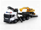 2-Piece Kids Construction Vehicle Toy Set, Scania Licensed Tow Truck & Excavator, Friction Drive, 64288257