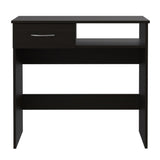 Vizcaya Home Office Set, Single Drawer, Keyboard Tray,Bookcase -Black B20092121