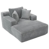 Full- compressed Chaise Lounge Sofa Bed 48.8" Upholstered Sofa Couch with Removable Pillows, Modern 83733908