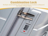 20 Inch ABS Hard Shell Carry On Luggage, Upgraded Crack-Resistant Iron Telescopic Handle, Built-in W2787P535345