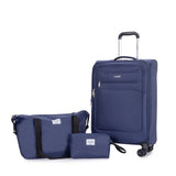 3-Piece Set ,Softshell Suitcase Spinner Wheels Terylene Polyester W284P197001