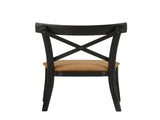 Hillary Brown Leather Aire, Walnut & Black Finish Side Chair B2726P380829