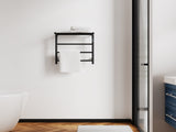 Heated Towel Rack with Top Shelf, 3-Bar Towel Wall Mounted Warmer for Bathroom with Intelligent 32869140