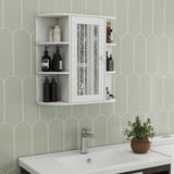 ZUN Bathroom Medicine Cabinet with Mirror, Wall Mounted Bathroom Cabinet with Mirror Door, 6 Open 89992700