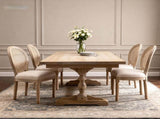 French Country Dining Chairs Set of 2, Upholstered Chairs with Round Back, Wire drawing techniques , W3426P478063