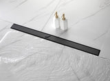 36 Inch Linear Shower Drain with 2-in-1 Flat & Tile Insert Removable Cover, 304 Stainless Steel with 81177523