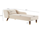Modern Chaise Lounge Chair Velvet Upholstery W1097124938