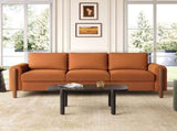 83.86" 3-Seater Sofa, Curved Armrest with Integrated Solid Wood Legs, Teddy Velvet Fabric, High N765P331021Y